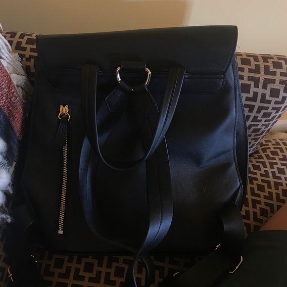 Neely and Chloe black soft leather backpack - Picture 6 of 6
